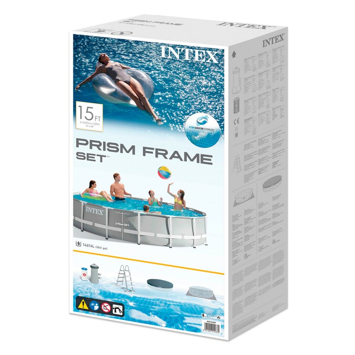 Basseng Avtagbart Intex 457 x 107 x 457 cm